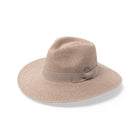 Fiona Wide Brim Fedora in sandstone, made from Flexibraid® with a shallow crown and wide brim for sun protection.
