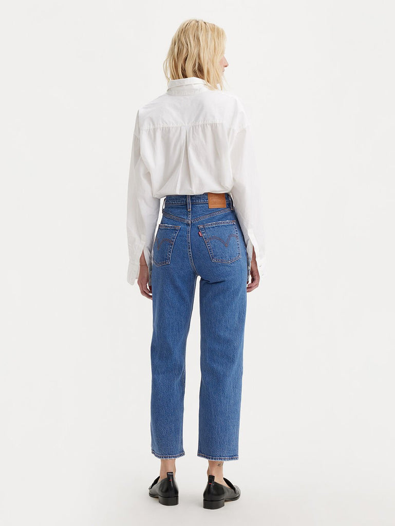 The Jazz Pop Women's Ribcage Straight Ankle Jeans by Levi's® are currently available at Rawspice Boutique.