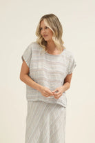 Carina Box Top by Rustic Linen, crafted from 100% stonewashed linen. A relaxed, breathable one-size style, perfect for effortless everyday dressing.