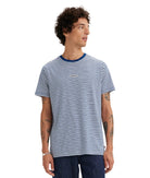 The Laguna Stripe Navy Peony Men's Relaxed Baby Tab Short-Sleeve T-Shirt by  Levi's is currently available at Rawspice Boutique.