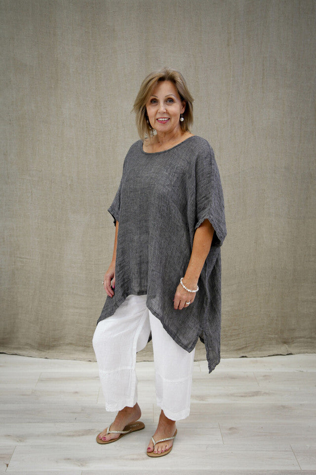 The Luna Oversized Top by Rustic Linen is currently available at Rawspice Boutique.