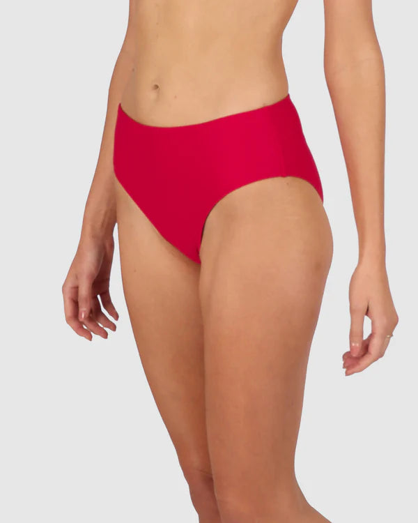 The Cherry Rococco Mid Bikini Bottom by Baku is available at Rawspice Boutique.