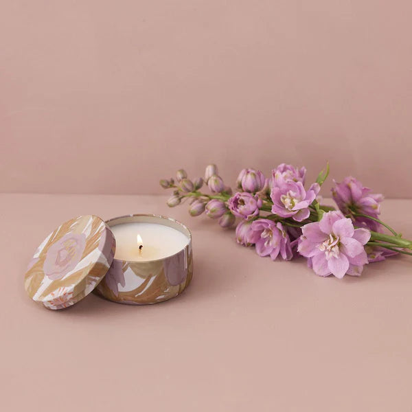 The A Moment To Bloom Mini Soy Candle by al.ive is available at Rawspice Boutique.