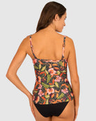 The Black Nomad Summer D/E Underwire Singlet Tankini Top by BAKU is currently available at Rawspice Boutique.