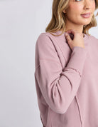 Women's Osbourne Crew sweatshirt in soft 100% cotton with front and back seam detailing, curved hem, and relaxed fit for everyday casual wear.