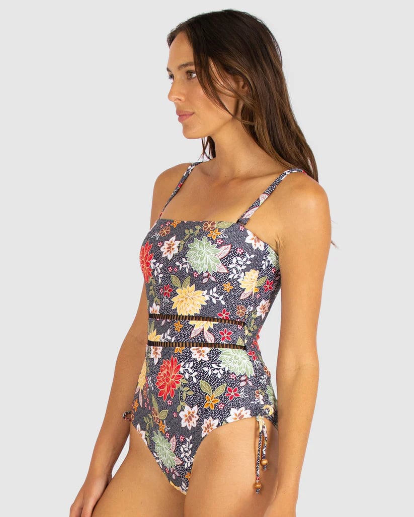 The Black Pebble Beach Bandeau One Piece by Baku is available at Rawspice Boutique.