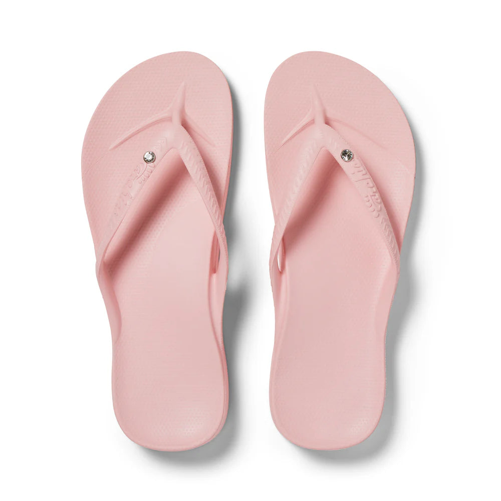 The Crystal Pink Arch Support Thong by Archies are currently available at Rawspice Boutique.