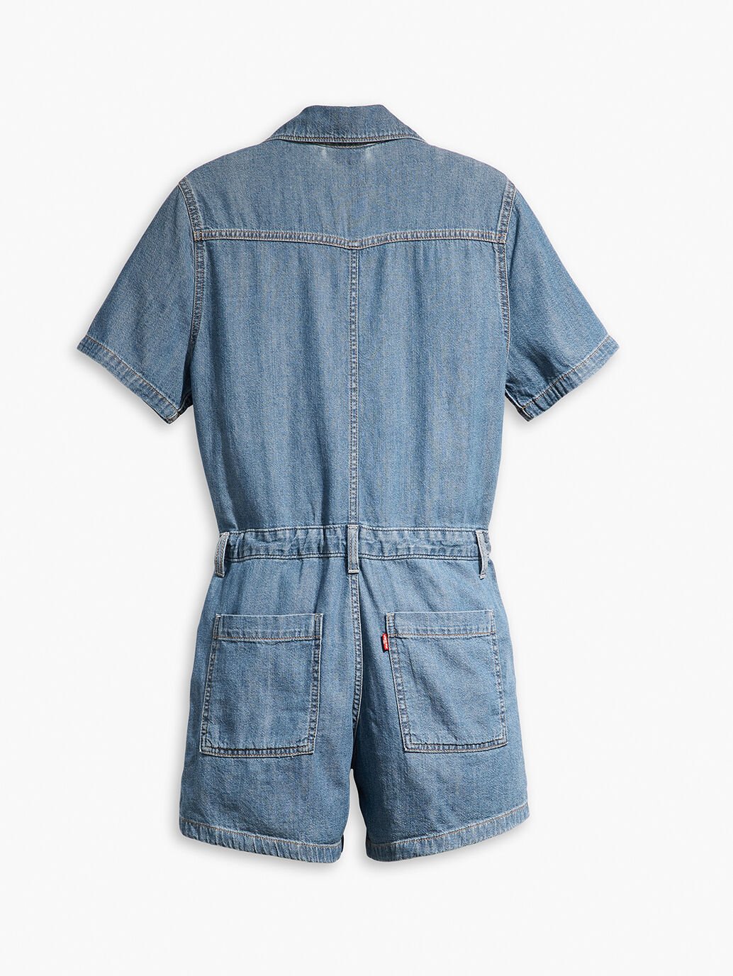 The Playday Jumpsuit Short-Sleeve Heritage Romper by Levi's is available at Rawspice Boutique.
