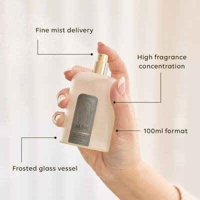al.ive Room Spray in Willow Gum & Lemon Myrtle, a fresh Australian-inspired home fragrance spray.