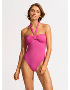 The Hot Pink Sash Tie One Piece by Seafolly is available at Rawspice Boutique.