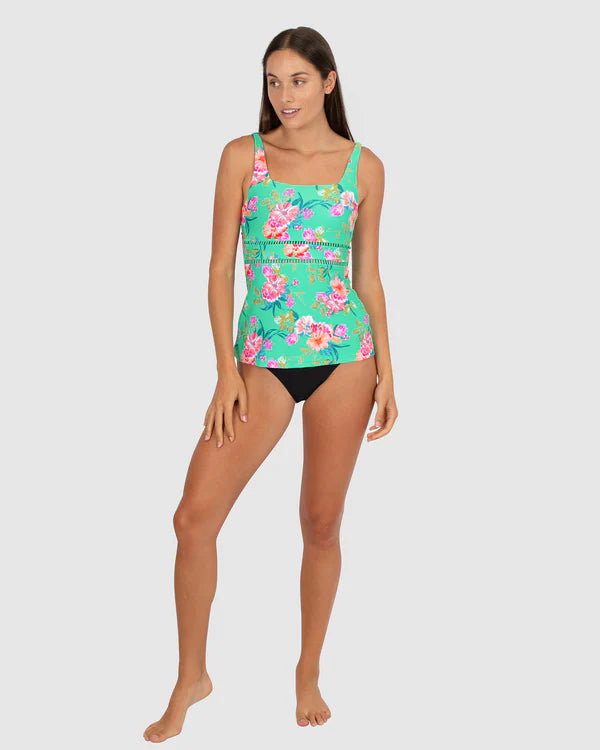 The Shamrock Paradiso Multi Fit Singlet by BAKU is currently available at Rawspice Boutique.