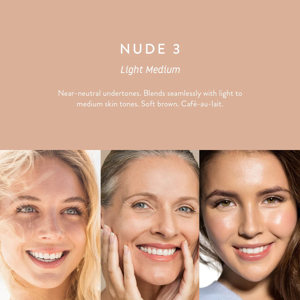 The Nude 3 - Light Medium Instant Glow Skin Tint is currently available at Rawspice Boutique.