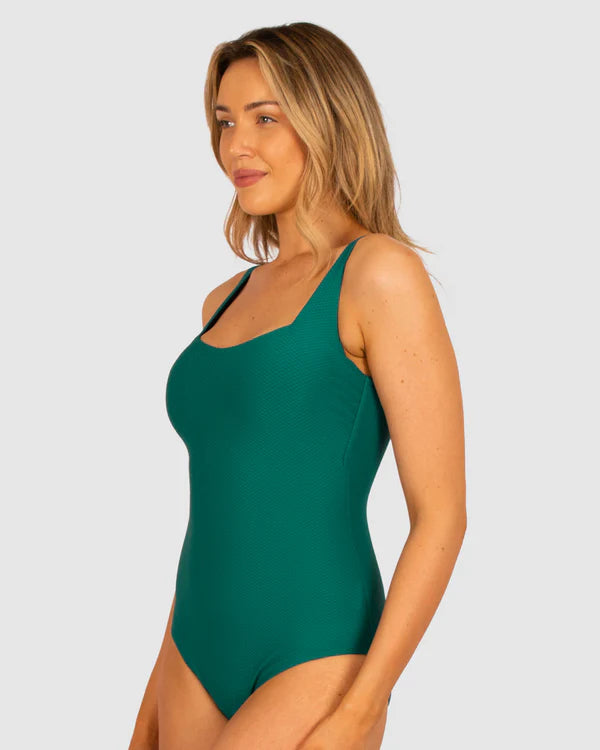 The Jungle Rococco D-E Square Neck Underwire One Piece by Baku is available at Rawspice Boutique.