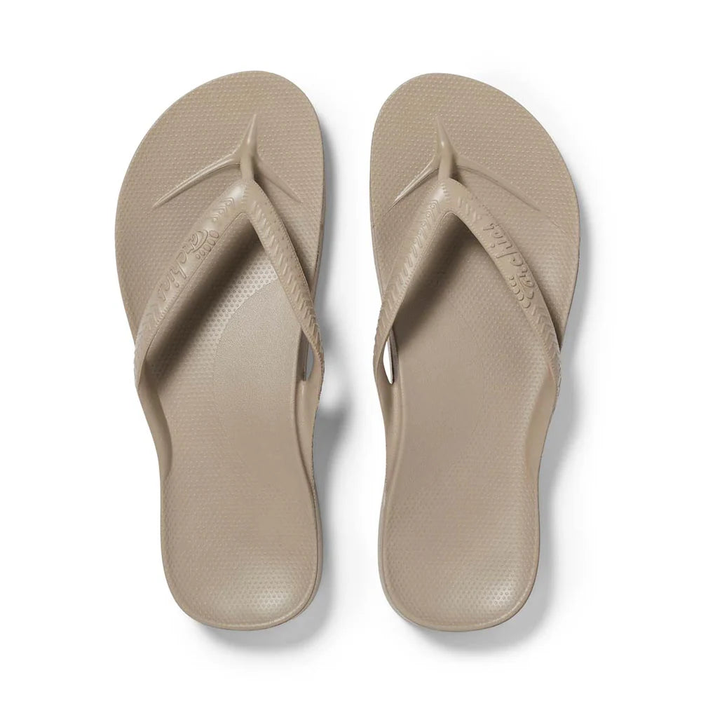 The Taupe Arch Support Thong by Archies is available at Rawspice Boutique. 