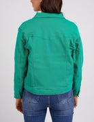 The Goodness Green Tilly Jacket by Elm Clothing is available at Rawspice Boutique.