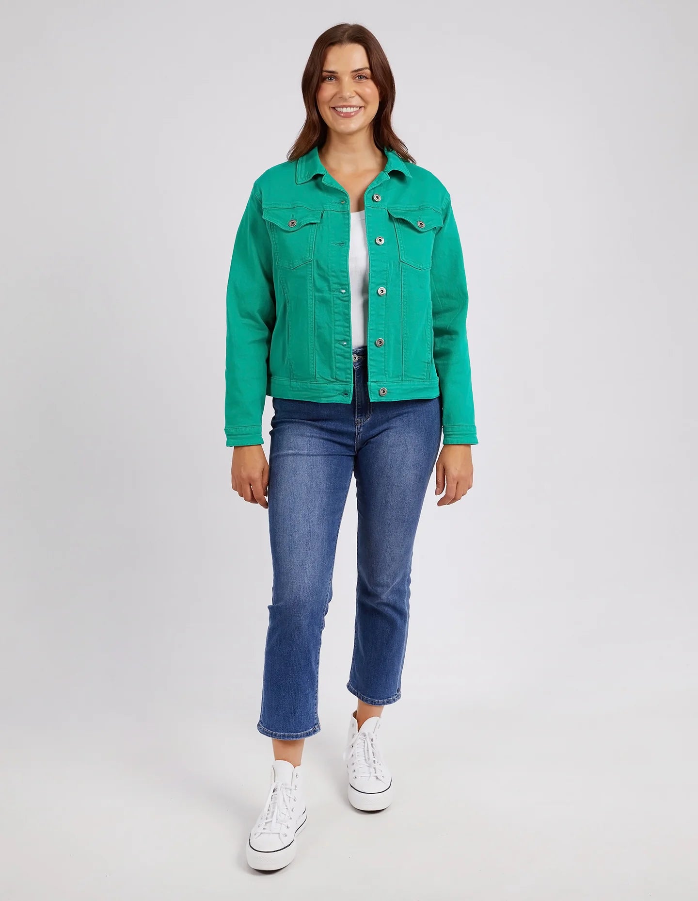 The Goodness Green Tilly Jacket by Elm Clothing is available at Rawspice Boutique.