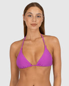 The Hibiscus Rococco Slide Triangle Bikini Bra Top by Baku is available at Rawspice Boutique.