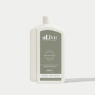 al.ive Willow Gum & Lemon Myrtle Wash Refill 1L bottle with controlled-flow spout.