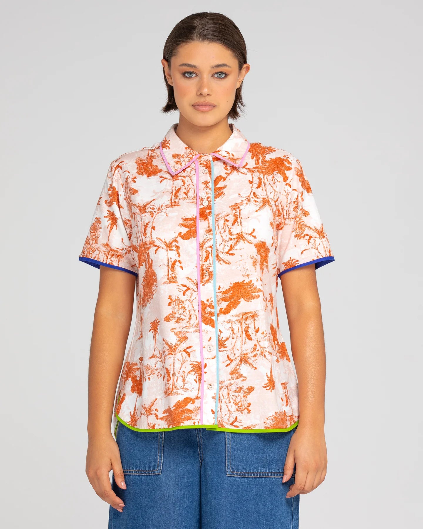 The Western Palm Cuba Shirt by BOOM SHANKAR is available at Rawspice Boutique.