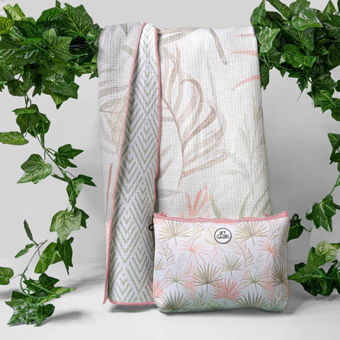 The Ultimate Beach Towel - The Whitehaven by Sky Gazer is available at Rawspice Boutique.