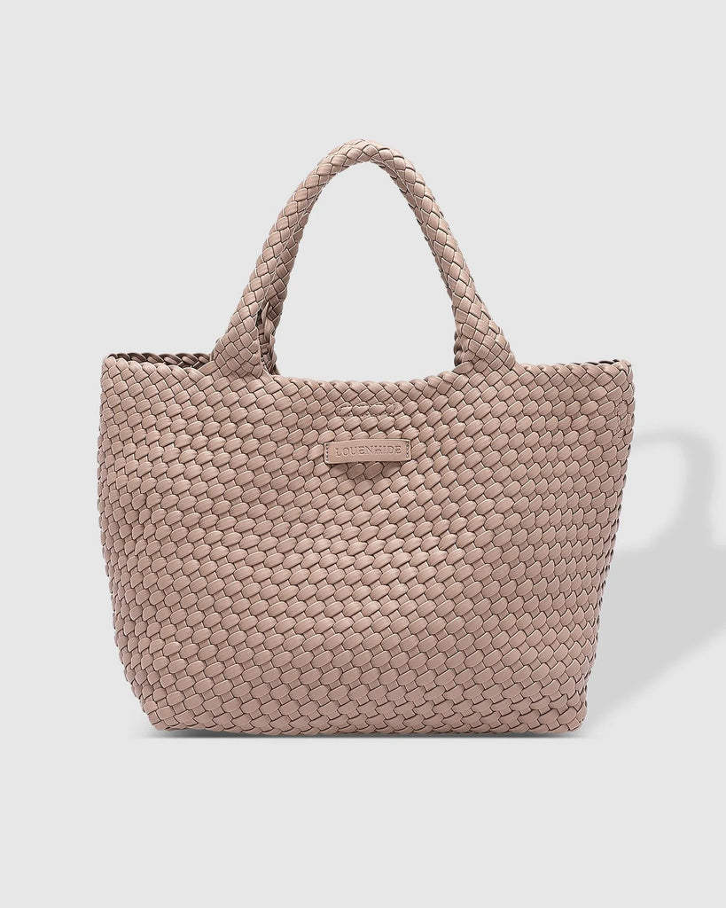 The Cruiser Woven Tote Bag by LOUENHIDE is currently available at Rawspice Boutique.