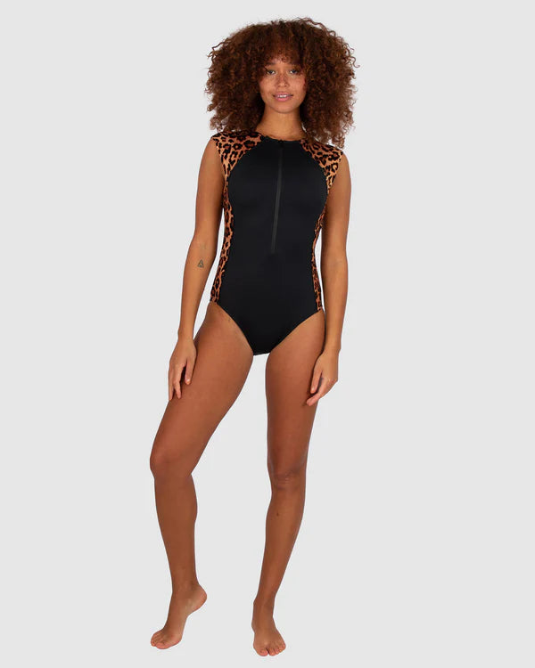 The Mocha Zambia Surfsuit by Baku is available at Rawspice Boutique.