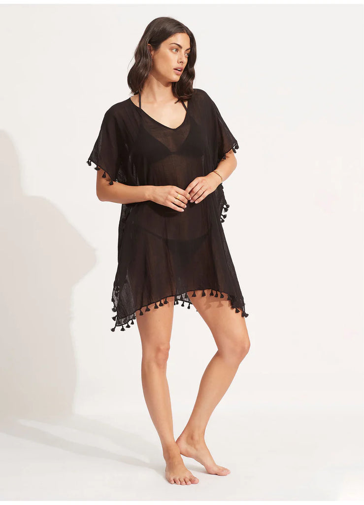 Amnesia Kaftan - Black by Seafolly is available at Rawspice Boutique.