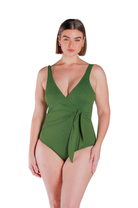 Acapulco Fresh Waist Tie One Piece by Capriosca is available at Rawspice Boutique.
