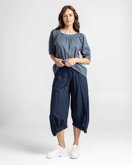 Guru Pant - Navy by Boom Shankar is available at Rawspice Boutique.
