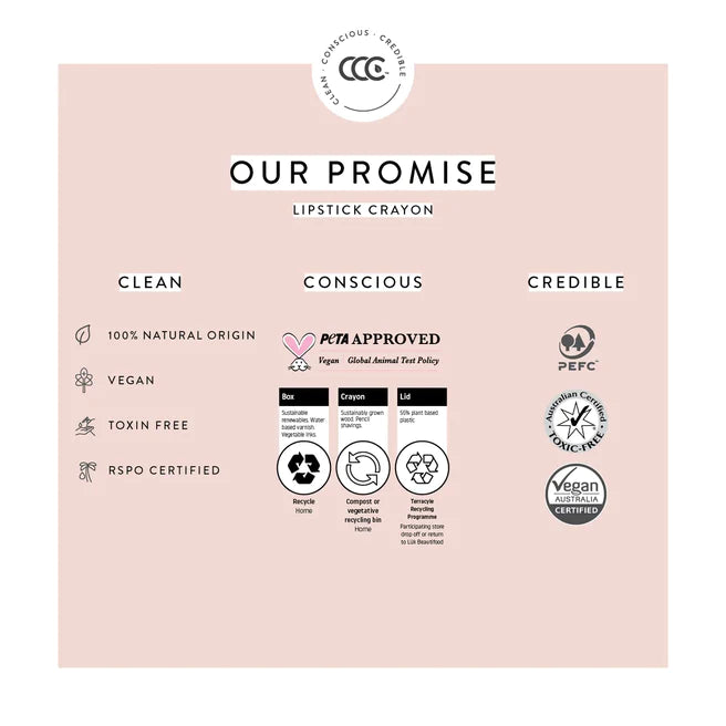 Limited Edition Lipstick Crayon - Berry Bite by Luk Beautifood is available at Rawspice Boutique. 