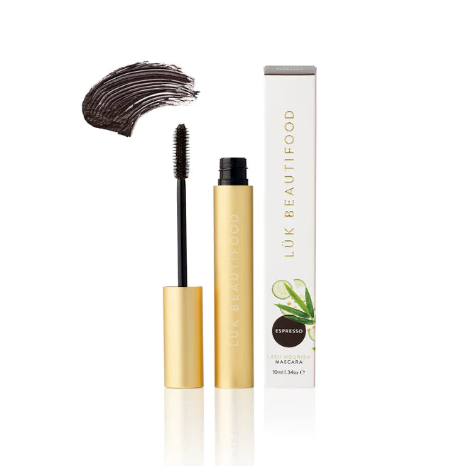 Lash Nourish Mascara - Espresso by Luk Beautifood is available at Rawspice Boutique.