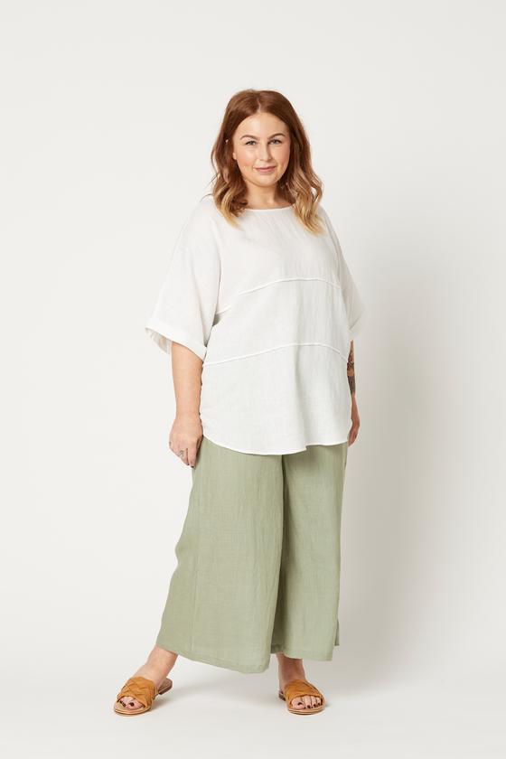 Sage Nala Wide Leg Pant by Eb & Ive currently available from Rawspice Boutique.