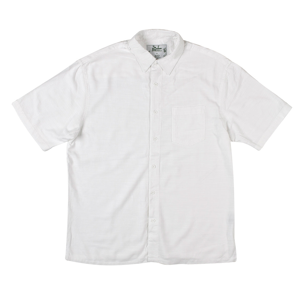 Men's Short Sleeve Bamboo Shirt - White by Kingston Grange is available at Rawspice Boutique.