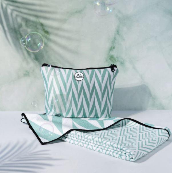 The Noosa Mint The Ultimate Beach Towel - by Sky Gazer currently available at Rawspice Boutique
