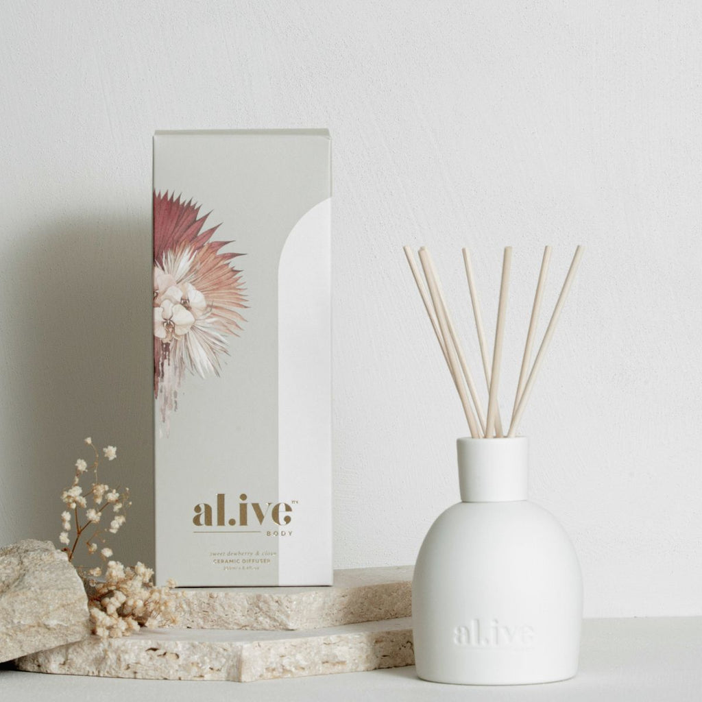 Sweet Dewberry & Clove Diffuser by Al.ive body currently available at Rawspice Boutique.